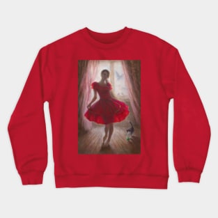 Girl in the Red Dress Crewneck Sweatshirt